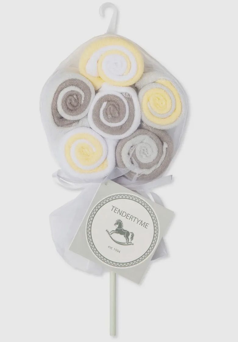 12 Pc Washcloth Lollipop, Colour: Yellow
