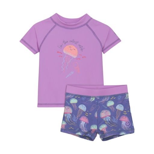 2pc Swim Suit, Colour: Orchid Jellyfish, Size: 18m