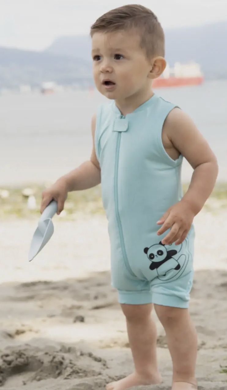 Aqua Sleeveless Romper