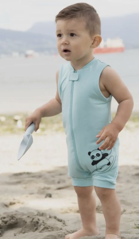 Aqua Sleeveless Romper