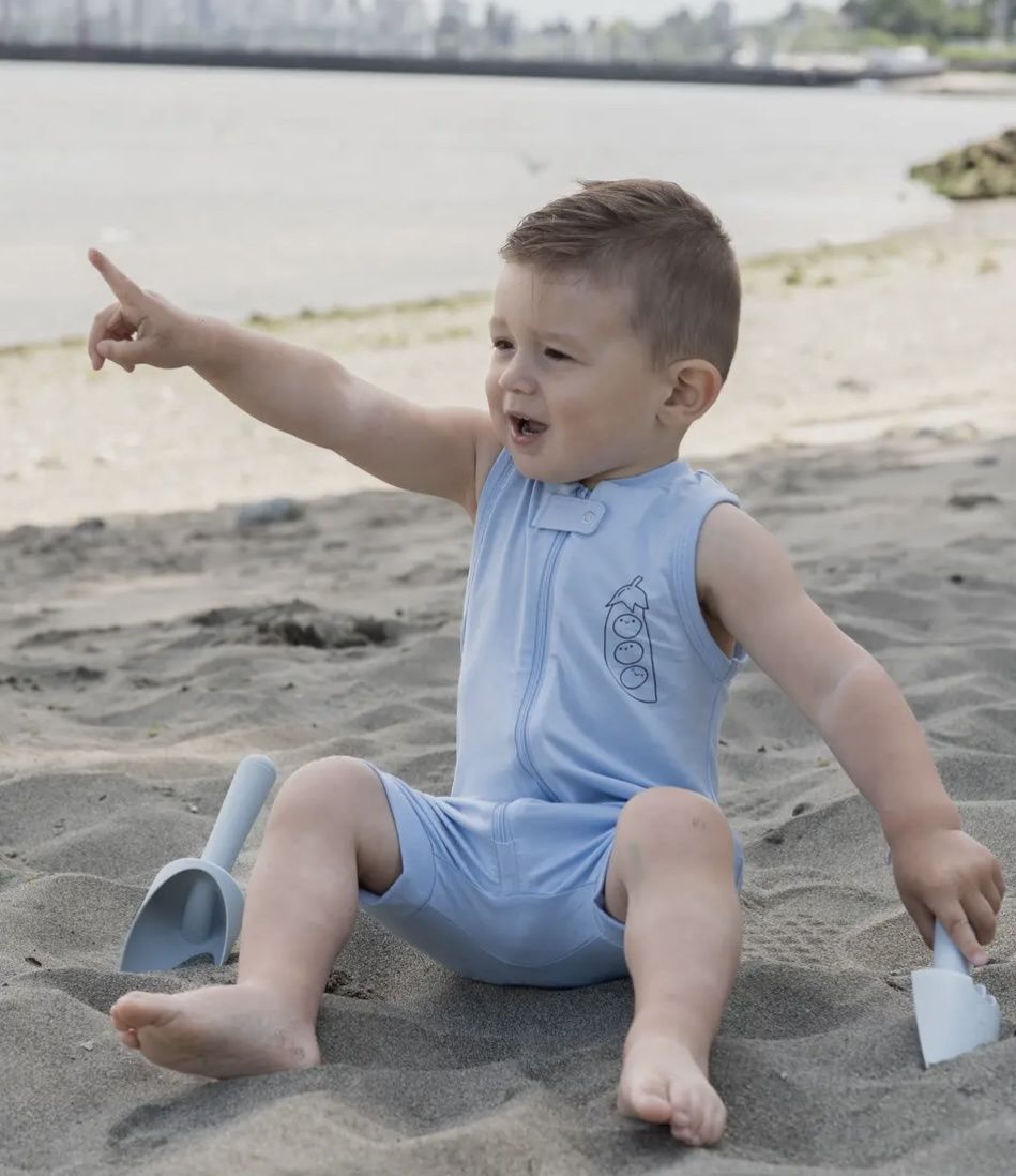Light Blue Sleeveless Romper