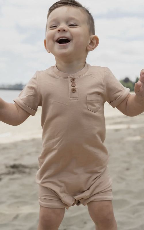 Maple SS Romper With Buttons