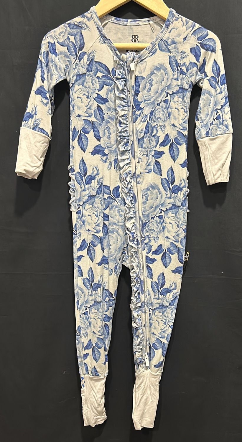18-24m B&amp;R Blue Floral Sleeper