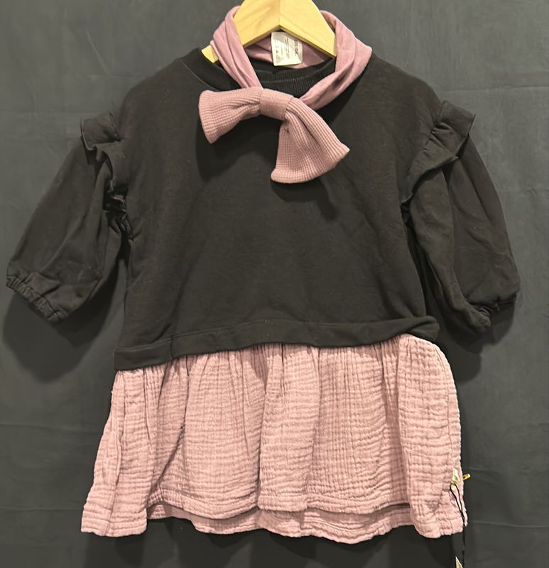 12-18m Greige Black Dress