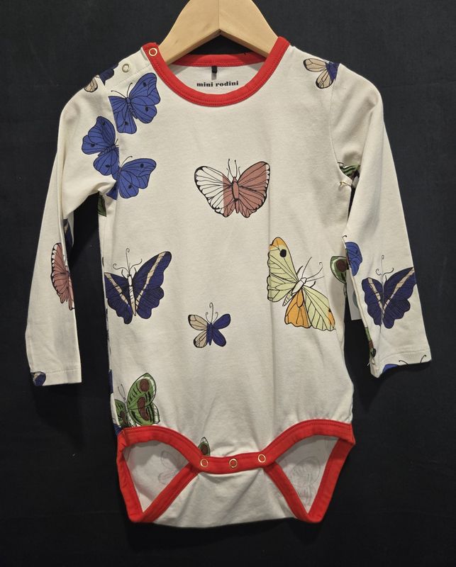 12-18m Mini Rodini Butterfly Onesie