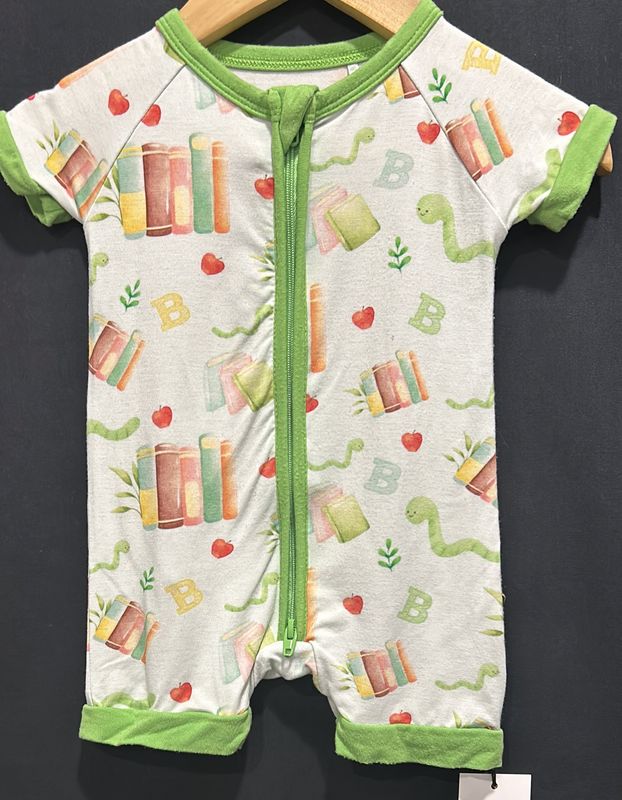 0-3m Sleepy Sloth Bookworm Shortie