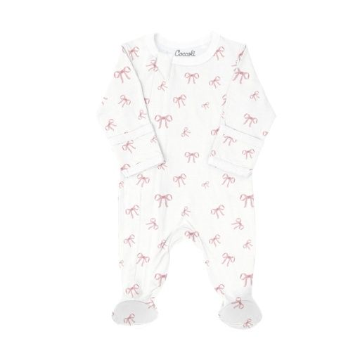 Coccoli Bows Footie, Size: 6m