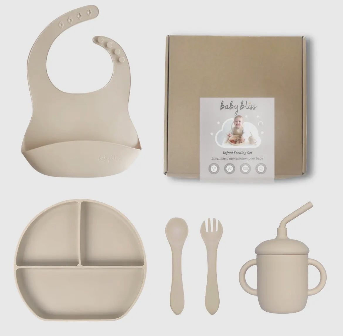 Feeding Set, Colour: Almond