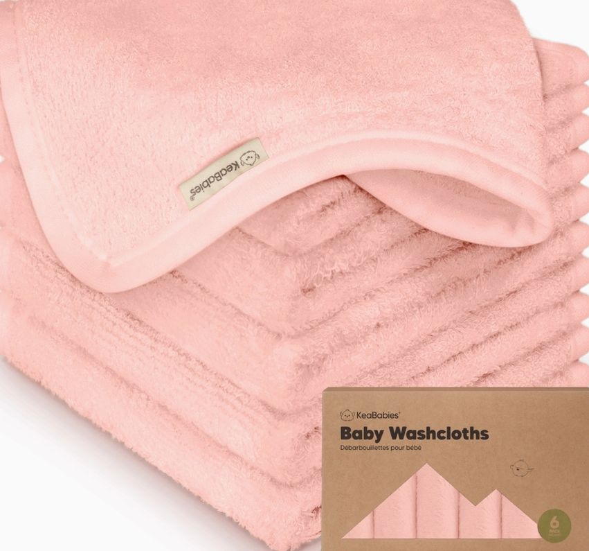 6pk Wash Cloths Pink