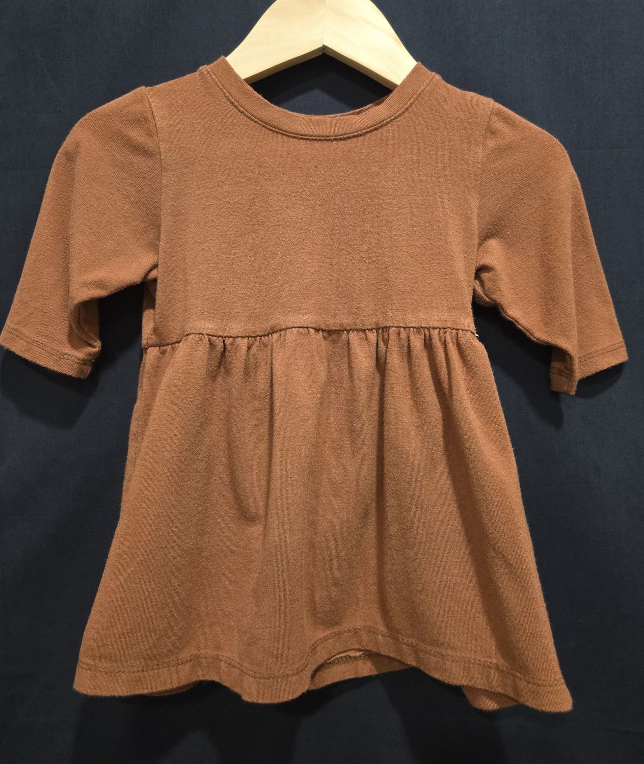 6-12m Posh &amp; Cozy Brown Dress