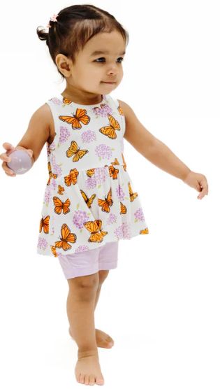 Monarch Butterflies 2pc Short Set