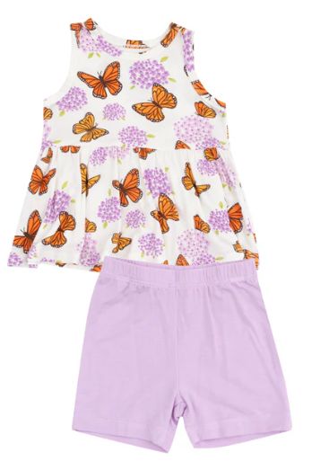 Monarch Butterflies 2pc Short Set, Size: 6-12M