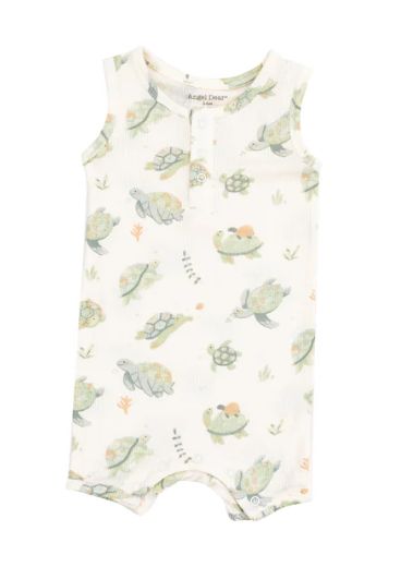 Sea Turtles Sleeveless Romper, Size: 18-24M