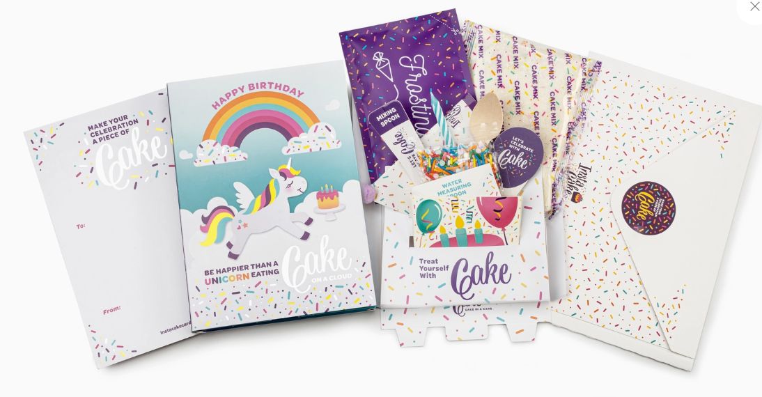 Unicorn Cake Cards Vanilla Confetti