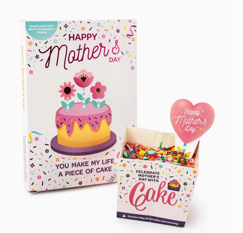 Mother&#39;s Day Cake Card Lemon w/ Raspberry Frosting