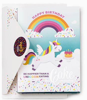 Unicorn Cake Cards Vanilla Confetti
