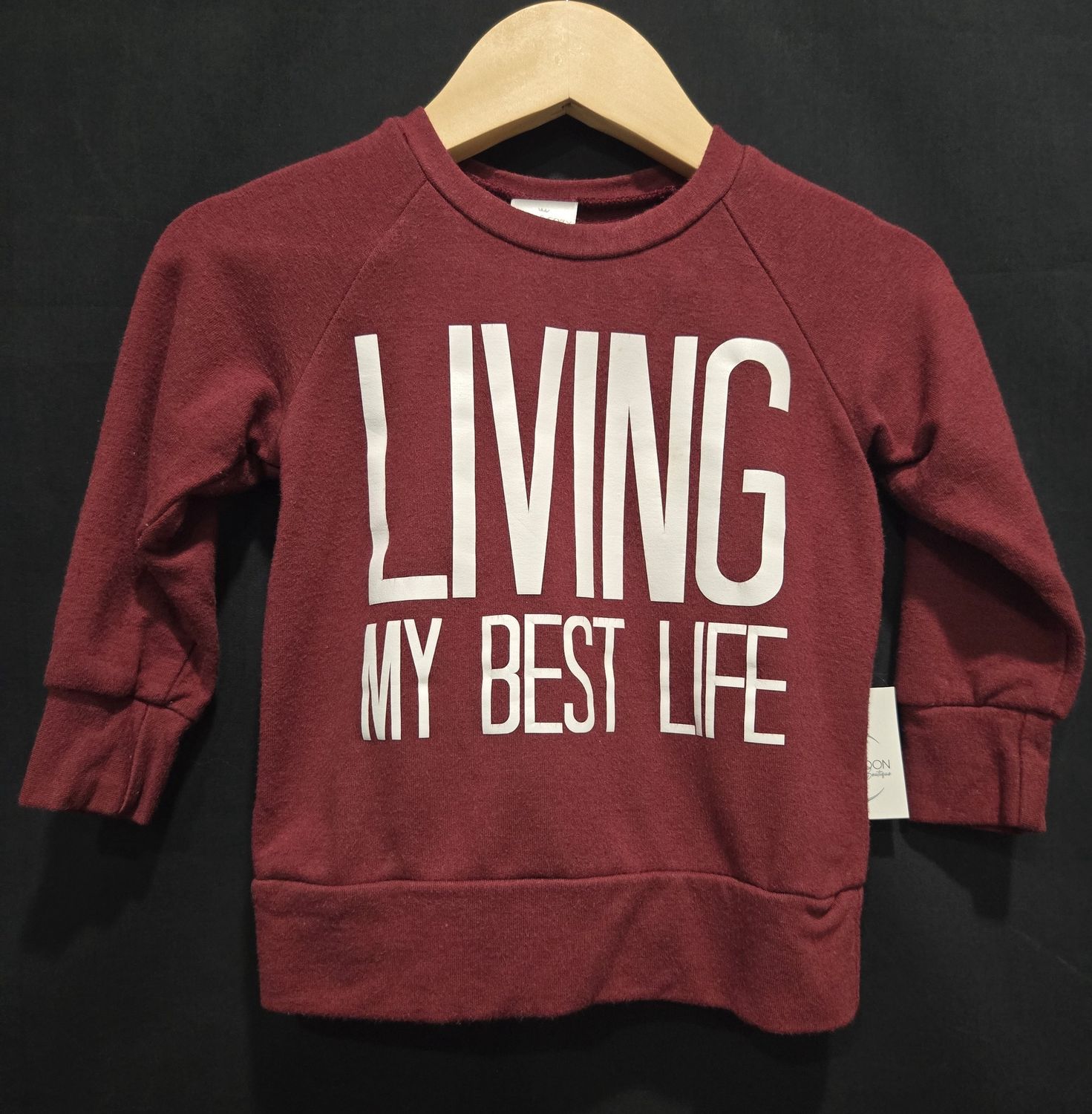 6-12m Posh &amp; Cozy Maroon Long Sleeve