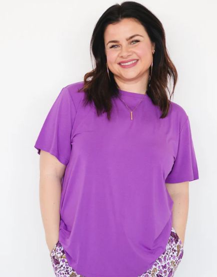Ploom Adult Boyfriend Tee Purple