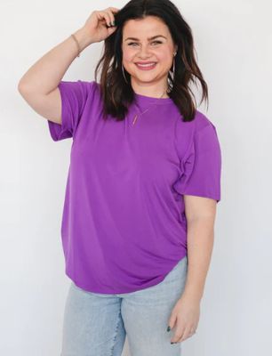 Ploom Adult Boyfriend Tee Purple