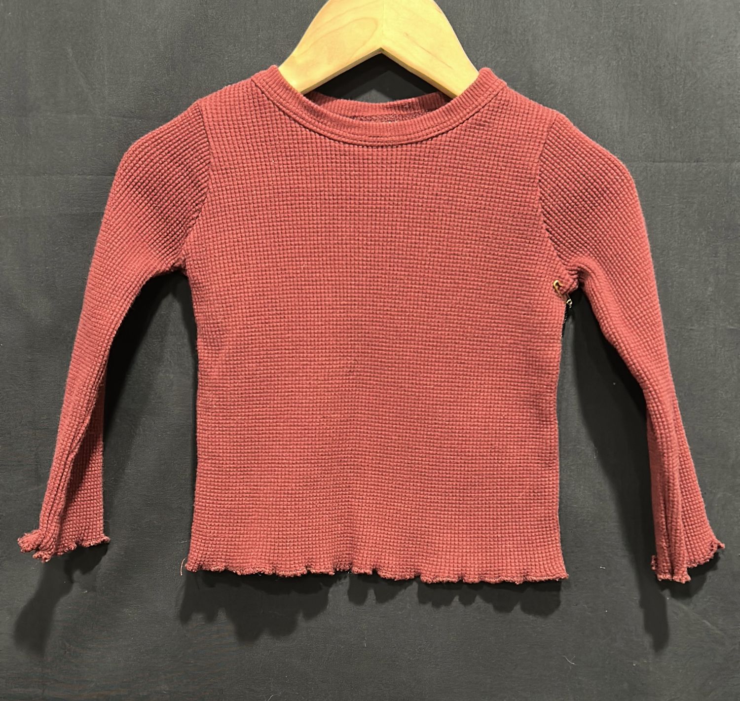 18-24m Posh &amp; Cozy Burgandy Long Sleeve