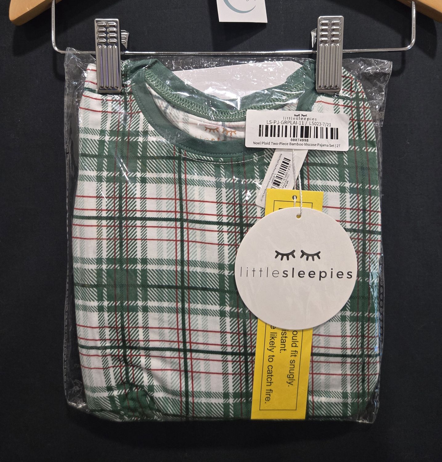 2T Little Sleepies Plaid 2pc Set