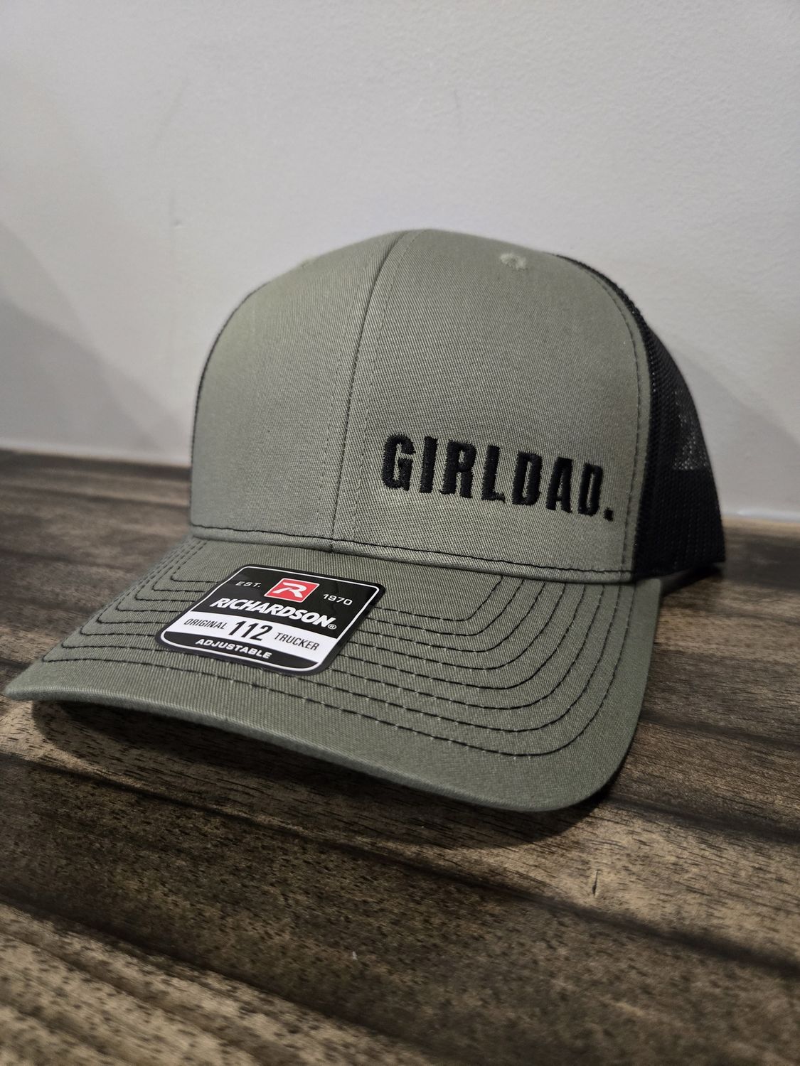 Girl Dad Embroidered Hat, Colour: Curved Sage