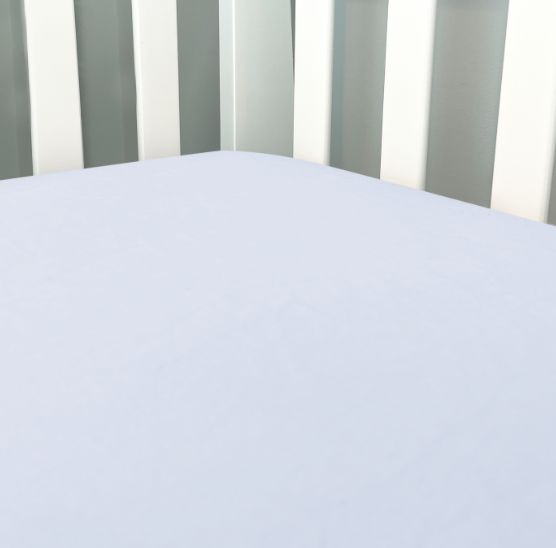 Solid Flannel Crib Sheet, Colour: Blue