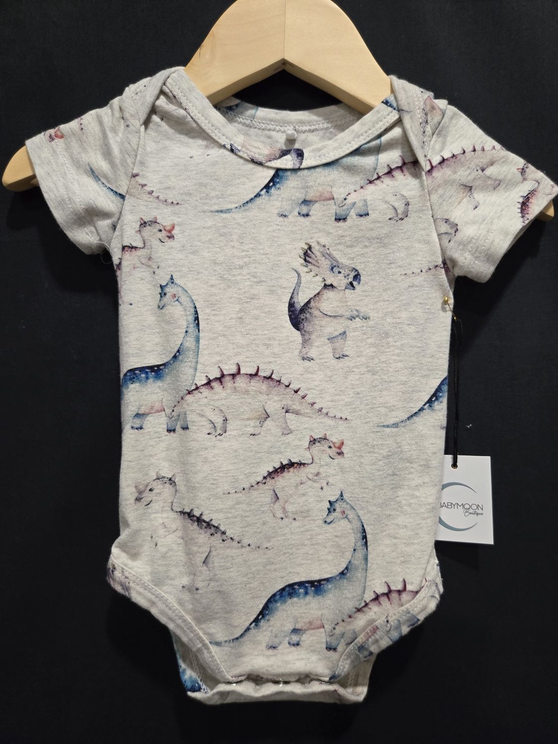 3m Deux Par Deux Watercolor Dino Onesie