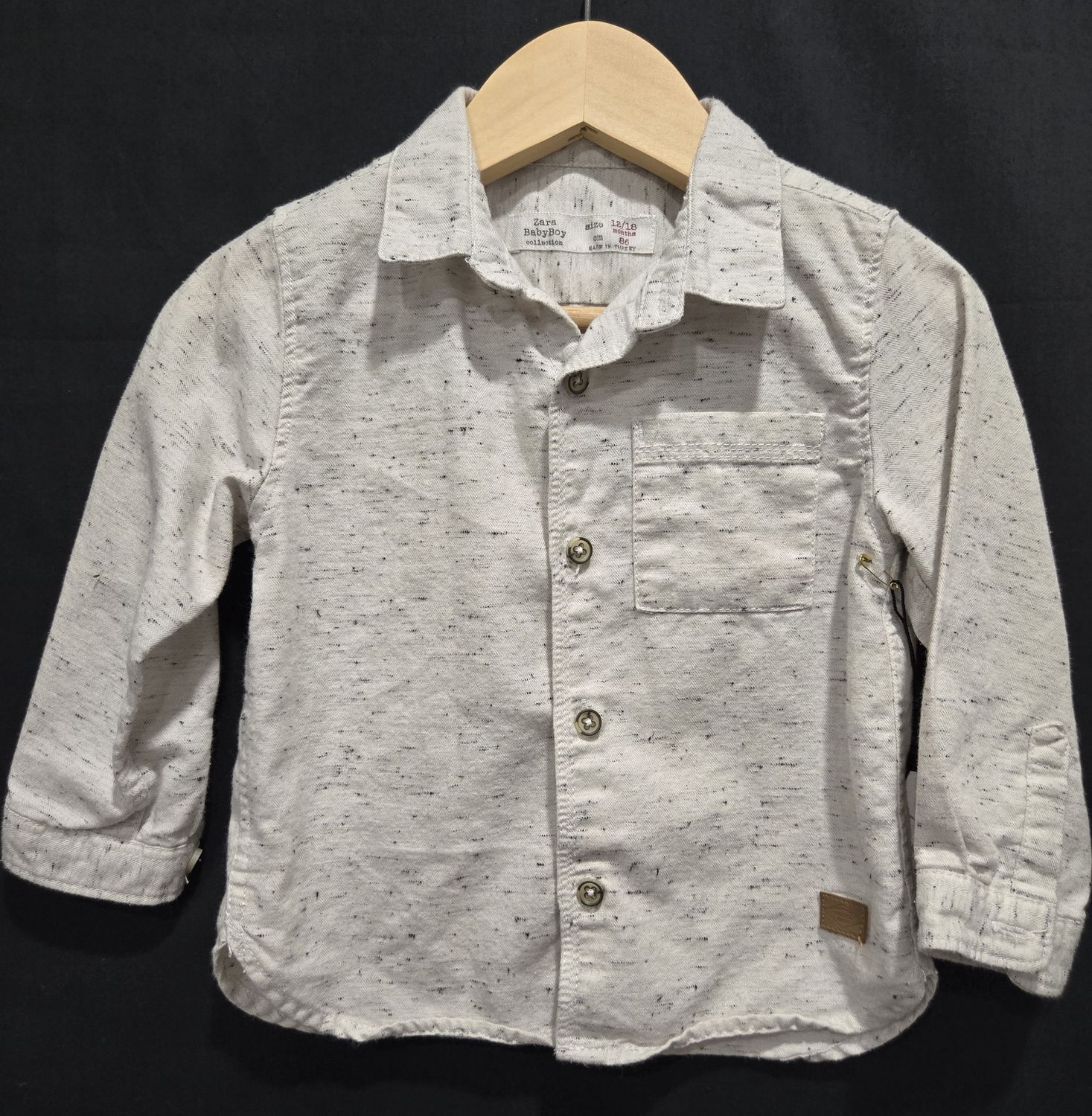 12-18m Zara Grey Heather Long Sleeve