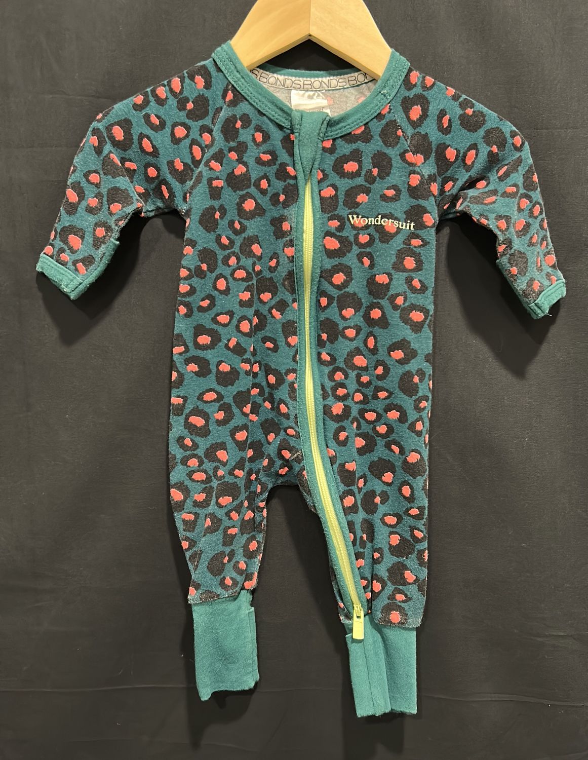 Newborn Bonds Green Leopard Sleeper
