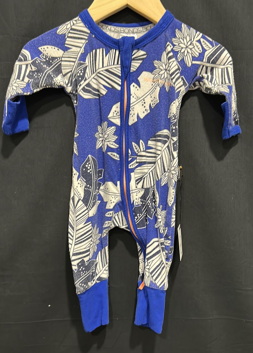 Newborn Bonds Blue Leaf Sleeper
