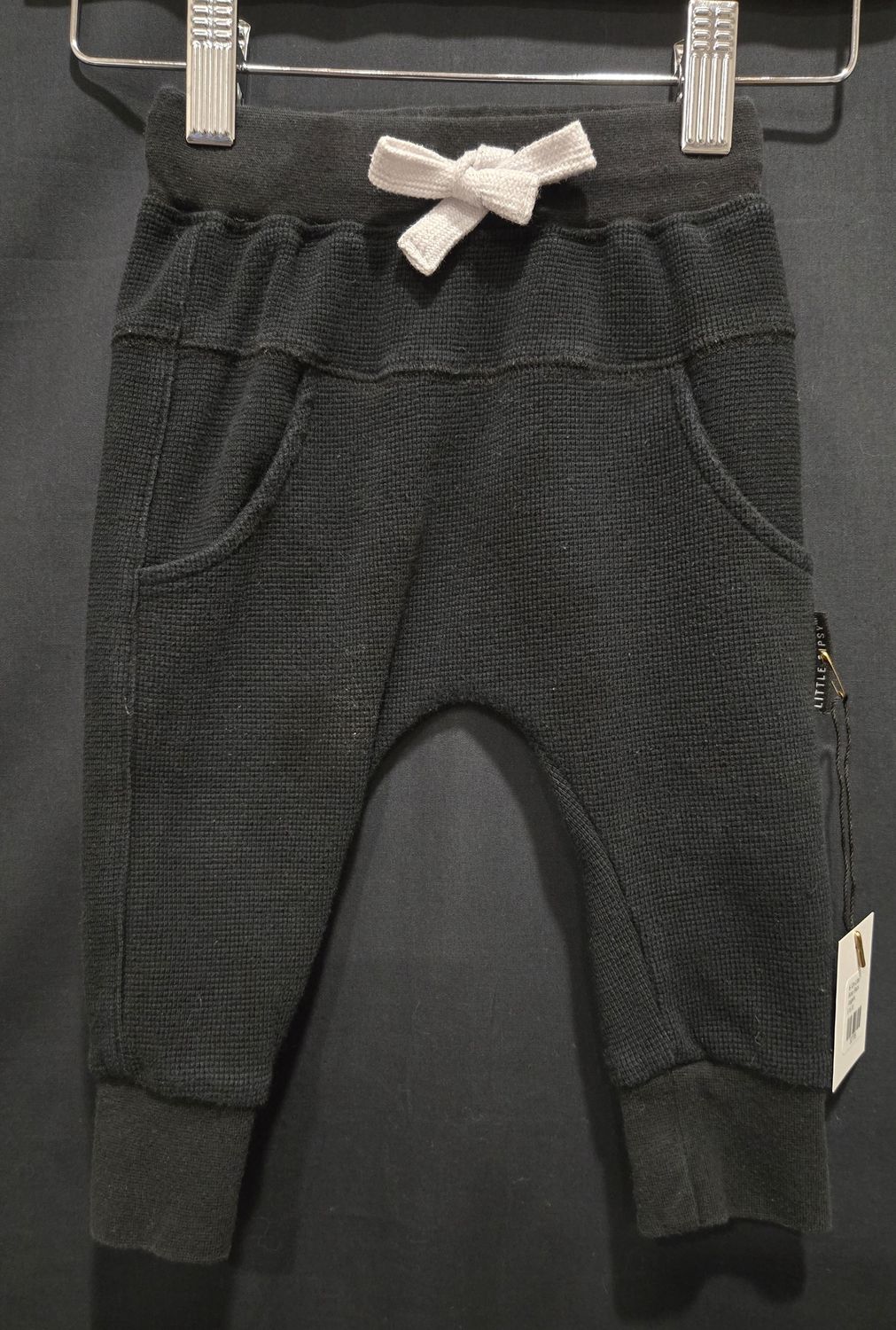 6-12m Little Bipsy Black Joggers