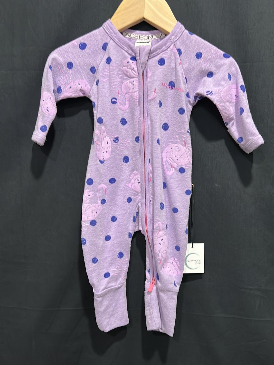 Newborn Bonds Purple Swan Sleeper