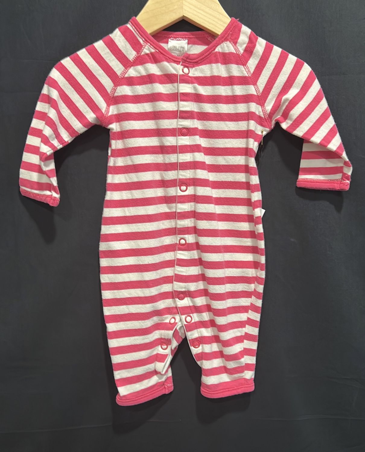 0-3m Bonds Pink Striped Short Romper