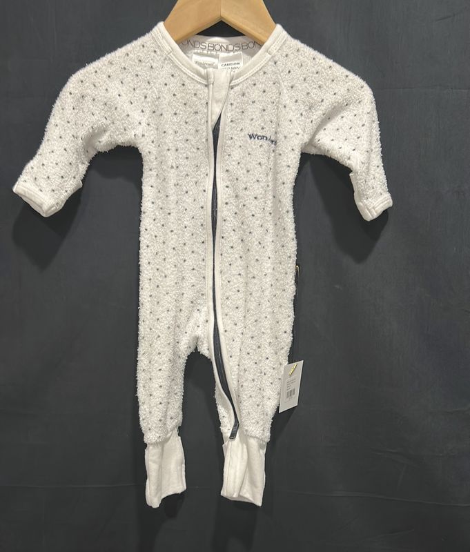Newborn Bonds White Polka Dot Sleeper