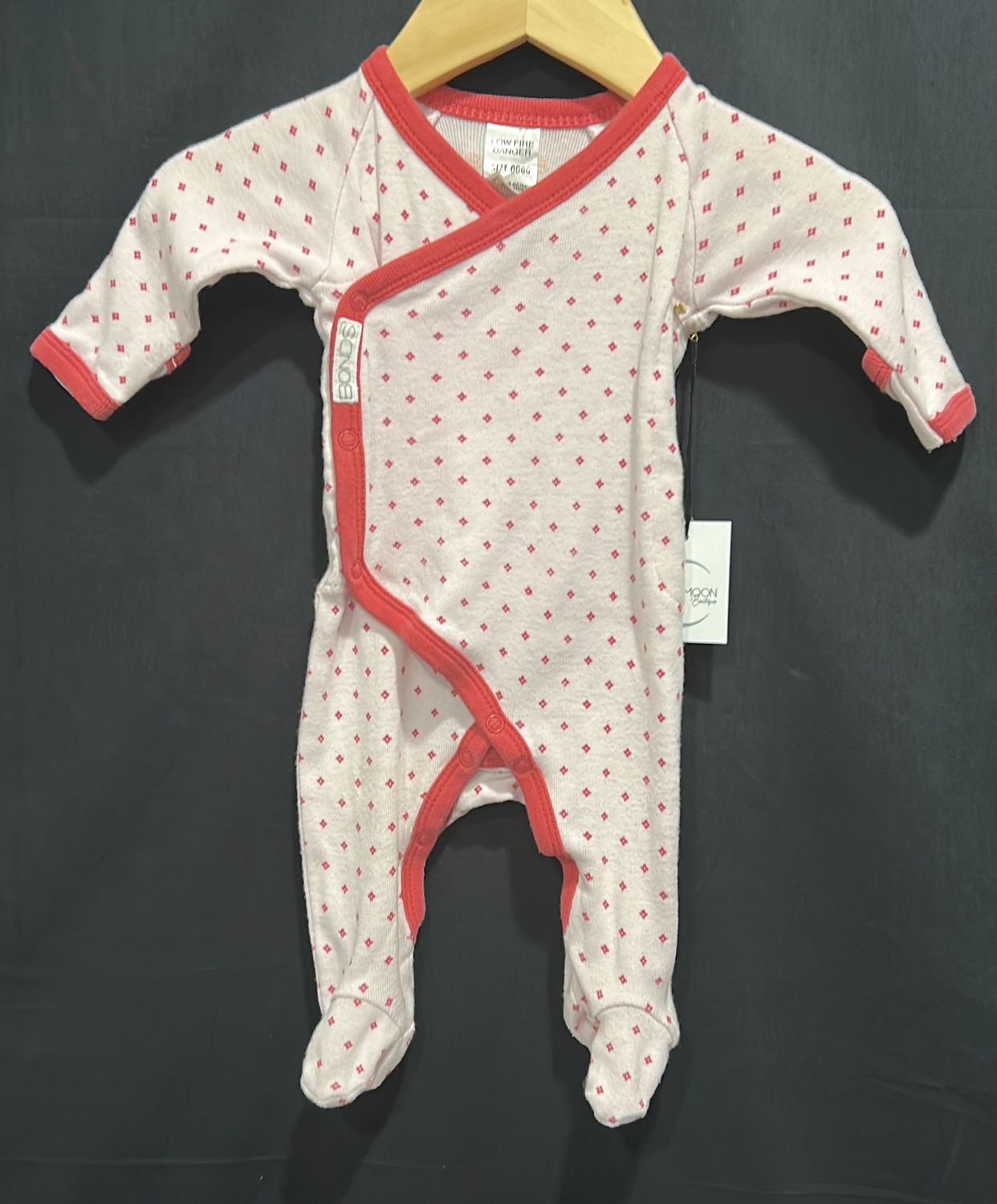Newborn Bonds Pink/Red Sleeper