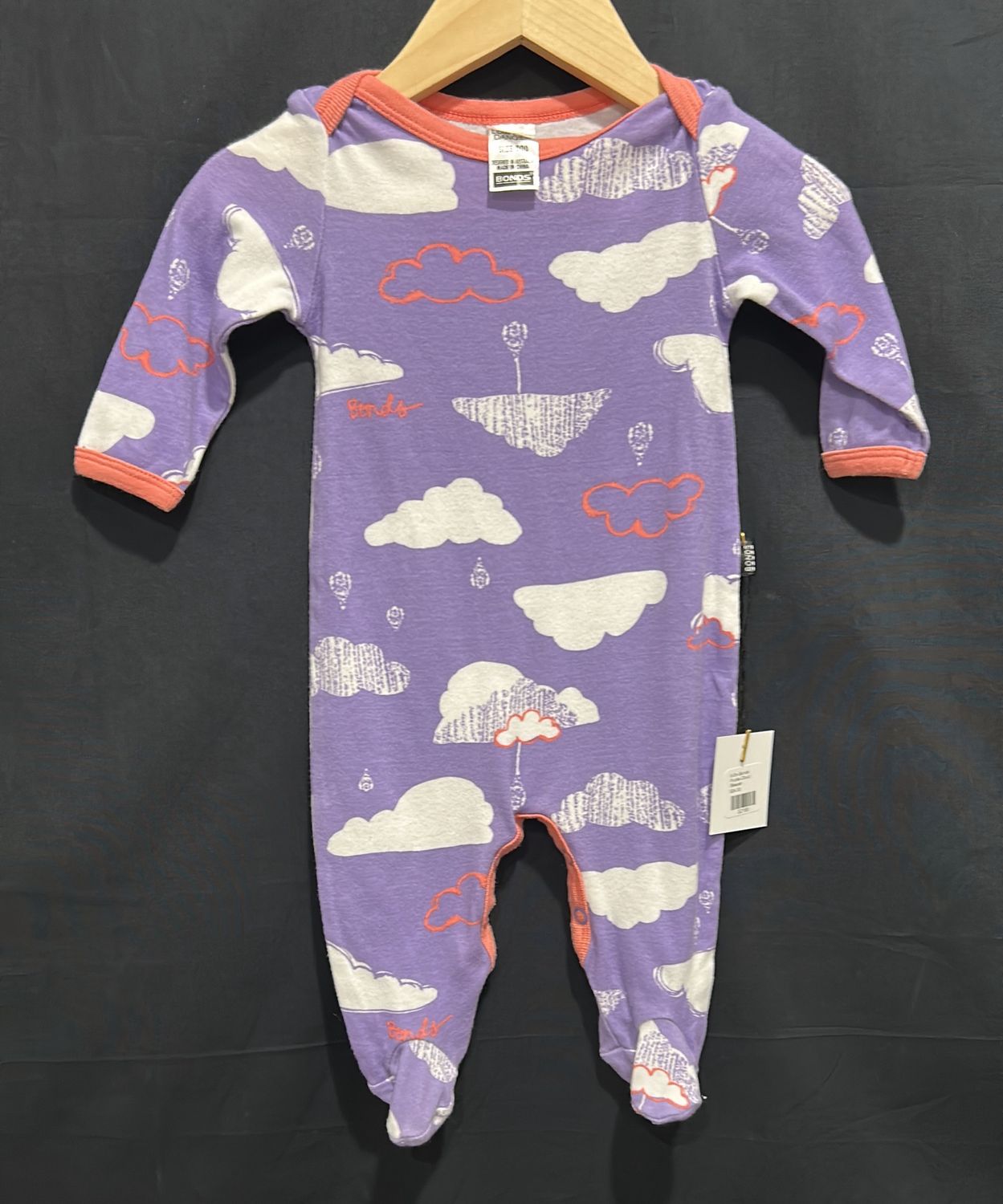 0-3m Bonds Purple Cloud Sleeper