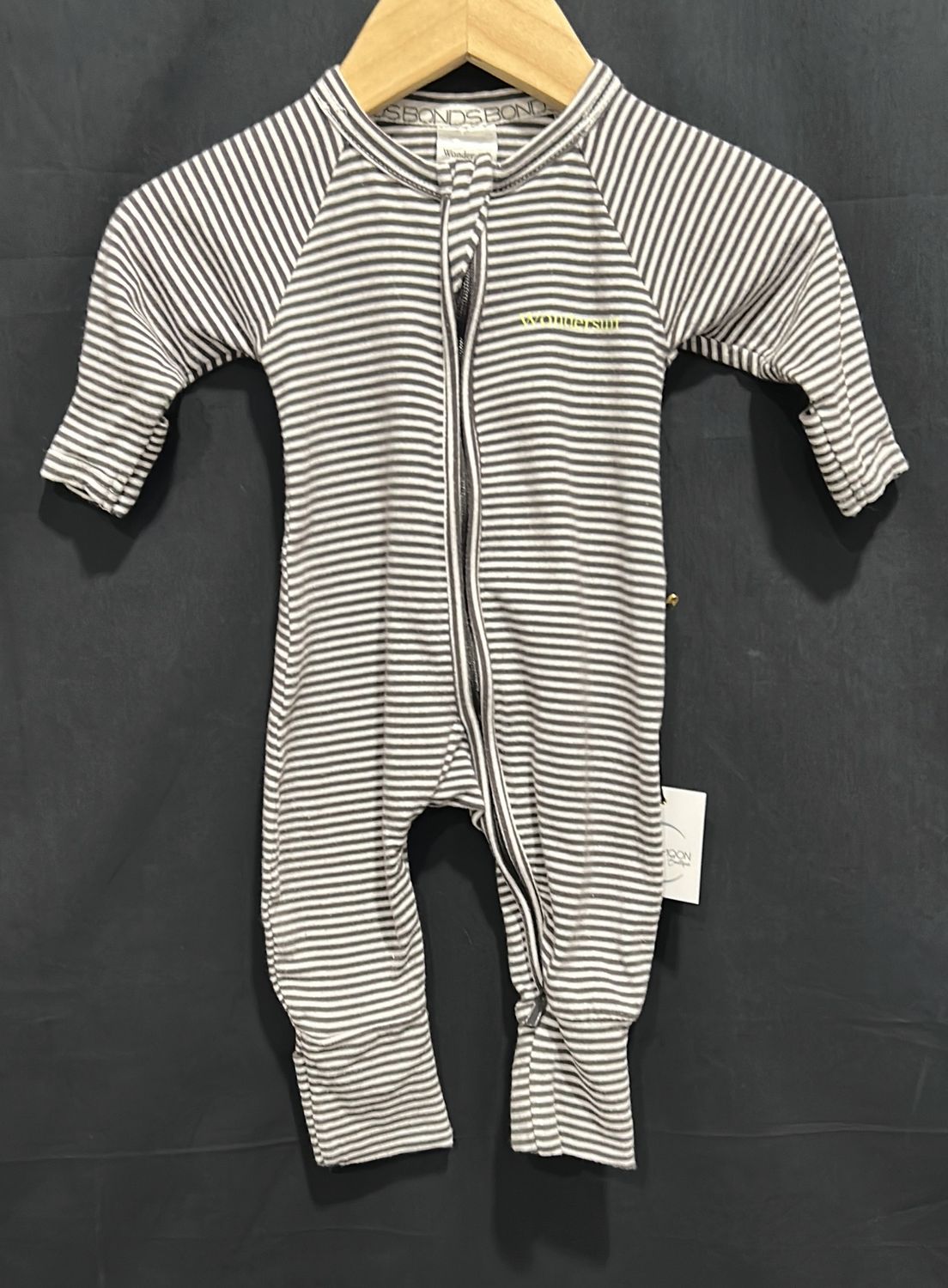 Newborn Bonds Brown Striped Sleeper