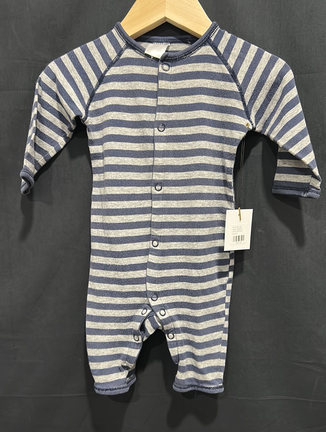 3-6m Bonds Navy Striped Short Romper