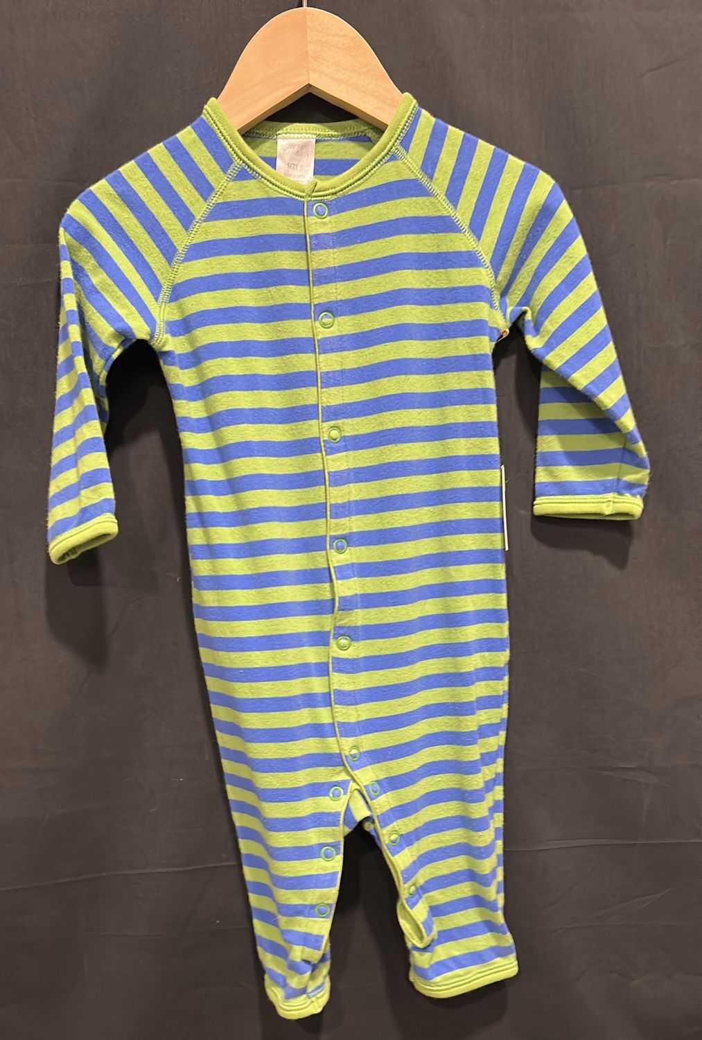6-12m Bonds Blue Green Striped Sleeper