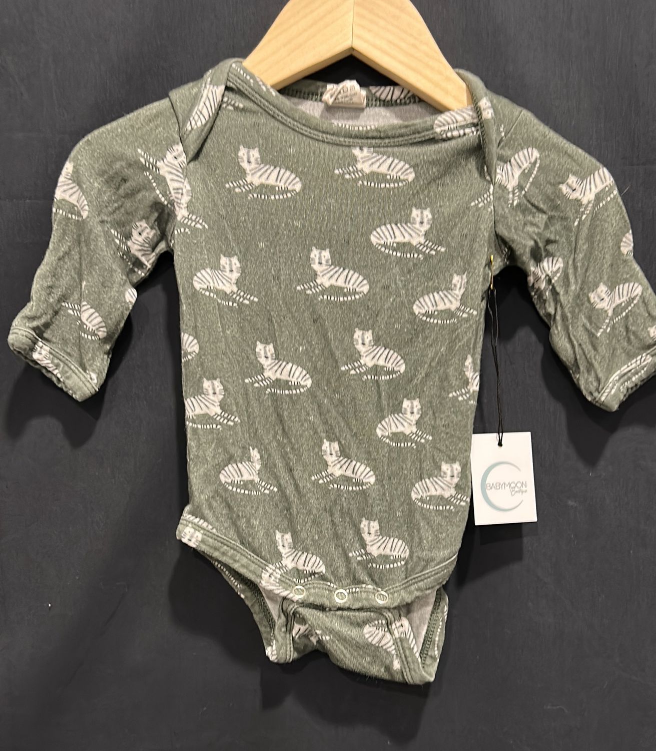 0-3m Larkspur Tiger Onesie