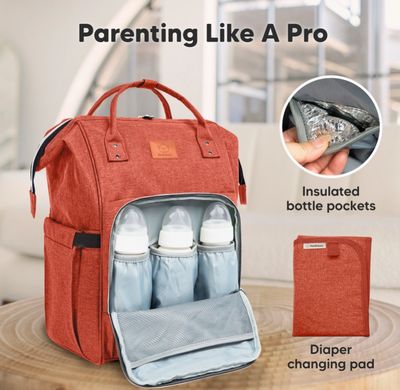 Original Diaper Backpack Rustic Red