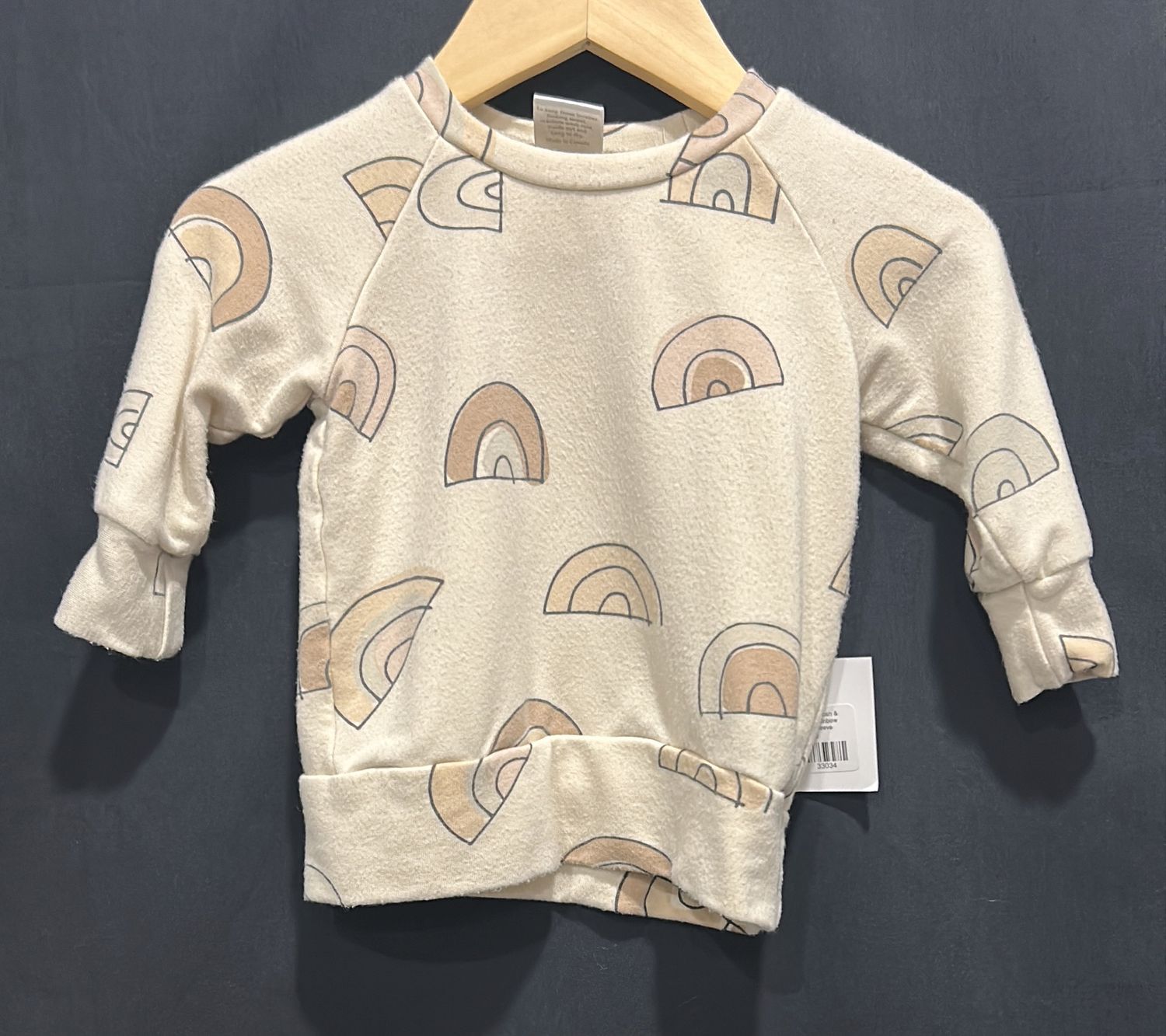 NB-6m Posh &amp; Cozy Rainbow Long Sleeve