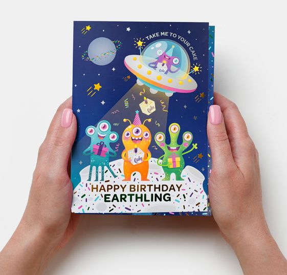 Alien Cake Cards Vanilla Confetti