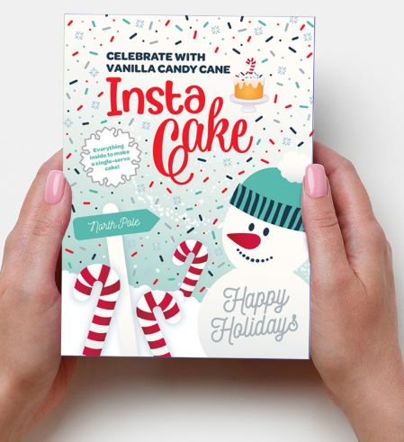 Snowman Holiday Cake Card