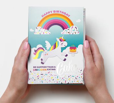 Unicorn Cake Cards Vanilla Confetti