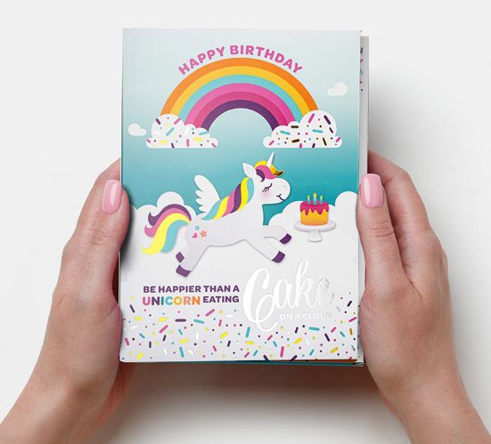 Unicorn Cake Cards Vanilla Confetti