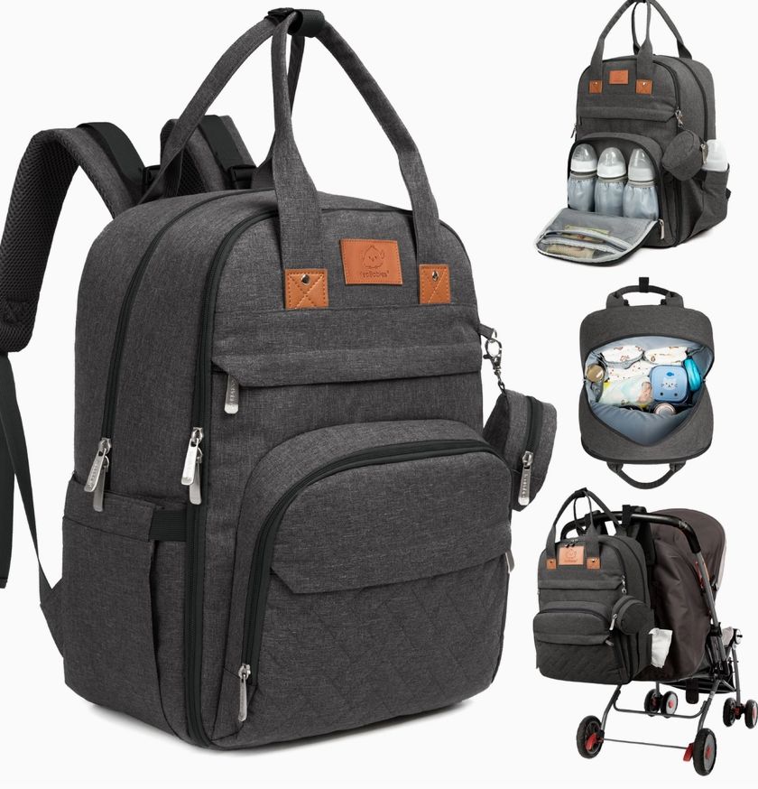 Rove Diaper Backpack Charcoal