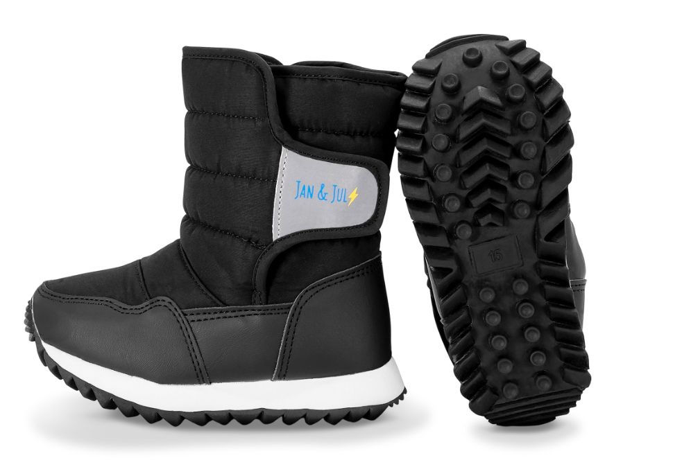Toasty Dry Puffy Winter Boots, Colour: Black, Size: 5.5