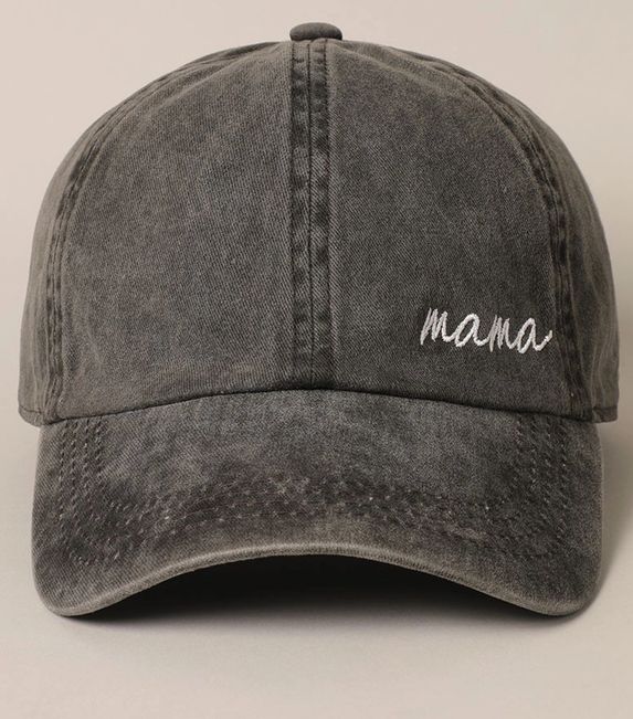 Mama Letter Hat, Colour: Black